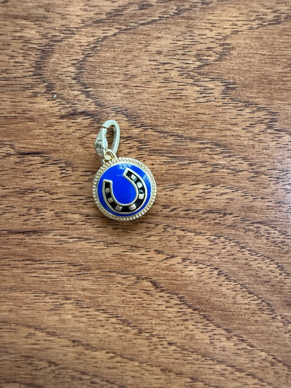Clare V La Chance Button Charm in Cobalt/Vintage Gold - Picture 4 of 5